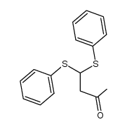 2-Butanone, 4,4-bis(phenylthio)- 结构式