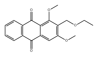 2-(乙氧甲基)-1,3-二甲氧基-9,10-蒽二酮 结构式