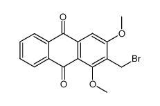 2-(溴甲基)-1,3-二甲氧基-9,10-蒽二酮 结构式