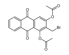 1,3-二乙酰氧基-2-(溴甲基)-9,10-蒽二酮 结构式
