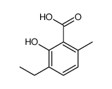 3-乙基-2-羟基-6-甲基苯甲酸 结构式