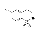6-氯-3,4-二氢-4-甲基-2H-1,2-苯并噻嗪-1,1-二氧化物 结构式