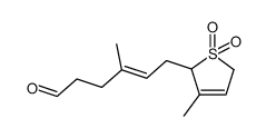 4-Hexenal, 6-(2,5-dihydro-3-methyl-1,1-dioxido-2-thienyl)-4-methyl-, (E)- (9CI) 结构式