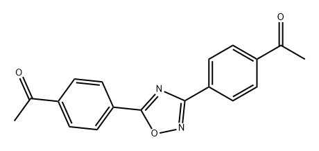 1,1'-(1,2,4-恶二唑-3,5-二基二-4,1-亚苯基)二乙酮 结构式