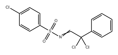 4-氯-N-(2,2-二氯-2-苯亚乙基)苯磺酰胺 结构式