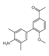 Ethanone, 1-(4'-amino-6-methoxy-3',5'-dimethyl[1,1'-biphenyl]-3-yl)- 结构式