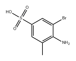 4-氨基-3-溴-5-甲基苯磺酸 结构式