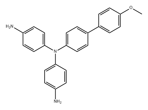 N1-(4-氨基苯基)-N1-(4'-甲氧基[1,1'-联苯]-4-基)-1,4-苯二胺 结构式