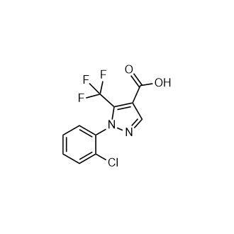 1-(2-氯苯基)-5-(三氟甲基)-1H-吡唑-4-羧酸 结构式