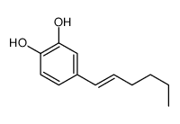 4-(1-己烯基)-1,2-苯二酚 结构式