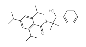 Benzenecarbothioic acid, 2,4,6-tris(1-methylethyl)-, S-(2-hydroxy-1,1-dimethyl-2-phenylethyl) ester 结构式