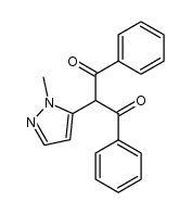 2-(1-甲基-1H-吡唑-5-基)-1,3-二苯基-1,3-丙二酮 结构式