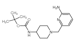4-(TERT-BUTOXYCARBONYLAMINO)-1-[(6-AMINOPYRIDIN-2-YL)METHYL]PIPERIDINE 结构式