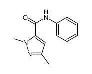 2,5-二甲基-N-苯基吡唑-3-甲酰胺 结构式