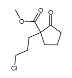 1-(3-氯丙基)-2-氧代环戊烷羧酸甲酯 结构式