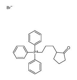 [3-(2-氧代环戊基)丙基]三苯基溴化鏻 结构式