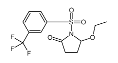 2-Pyrrolidinone, 5-ethoxy-1-[[3-(trifluoromethyl)phenyl]sulfonyl]- 结构式