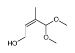 2-Buten-1-ol, 4,4-dimethoxy-3-methyl-, (E)- 结构式
