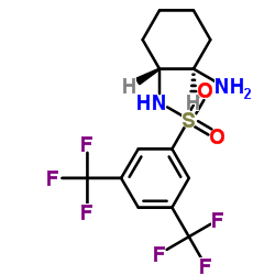N-[(1R,2R)-2-氨基环己基]-3,5-双(三氟甲基)苯亚磺酰胺 结构式