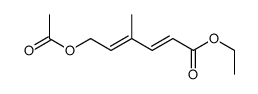 2,4-Hexadienoic acid, 6-(acetyloxy)-4-methyl-, ethyl ester, (2E,4E)- 结构式