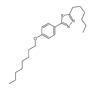 2-hexyl-5-[4-(octyloxy)phenyl]-1,3,4-Thiadiazole 结构式
