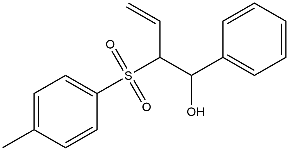 Benzenemethanol, α-[1-[(4-methylphenyl)sulfonyl]-2-propen-1-yl]- 结构式