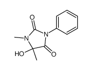 5-羟基-1,5-二甲基-3-苯基-2,4-咪唑烷二酮 结构式