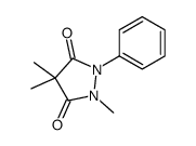 1,4,4-三甲基-2-苯基吡唑烷-3,5-二酮 结构式