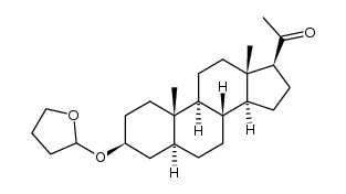 Pregnan-20-one, 3-[(tetrahydro-2-furanyl)oxy]-, (3β,5α)- (9CI) 结构式