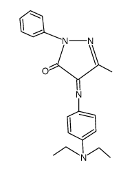 2-Phenyl-4-[[4-(diethylamino)phenyl]imino]-5-methyl-2H-pyrazole-3(4H)-one 结构式