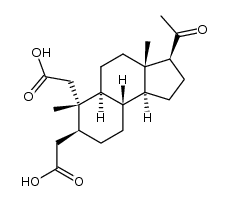 1H-Benz[e]indene-6,7-diacetic acid, 3-acetyldodecahydro-3a,6-dimethyl-, [3S-(3α,3aα,5aβ,6β,7α,9aα,9bβ)]- (9CI) 结构式