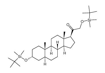 Pregnan-20-one, 3,21-bis[[(1,1-dimethylethyl)dimethylsilyl]oxy]-, (3α,5α)- (9CI) 结构式