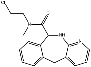 5H-吡啶并[2,3-c][2]苯并氮杂卓-10-甲酰胺, N-(2-氯乙基)-10,11-二氢-N-甲基- 结构式