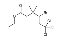 Hexanoic acid, 4-bromo-6,6,6-trichloro-3,3-dimethyl-, ethyl ester 结构式