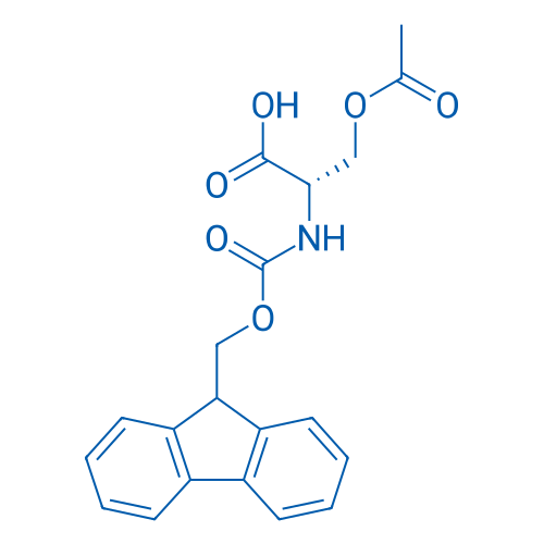 Fmoc-O-乙酰基-L-丝氨酸 结构式
