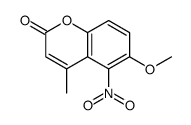 6-甲氧基-4-甲基-5-硝基-2H-1-苯并吡喃-2-酮 结构式