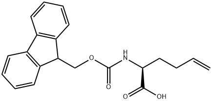 (S)-N-FMOC-2-(3'-丁烯基)甘氨酸 结构式