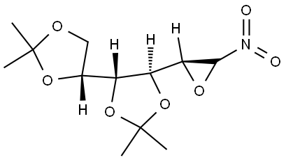 1,2-脱水-3,4:5,6-二-O-(异亚丙基)-1-C-硝基-D-甘露醇 结构式
