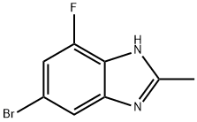 6-溴-4-氟-2-甲基-1H-1,3-苯并二氮唑 结构式