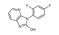 3-(2,4-二氟苯基)-1,3-二氢-2H-咪唑并[4,5-b]吡啶-2-酮 结构式