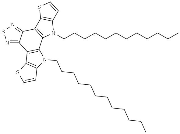 Dithieno[2′,3′:4,5]pyrrolo[3,2-e:2′,3′-g][2,1,3]benzothiadiazole, 10,11-didodecyl-10,11-dihydro- 结构式