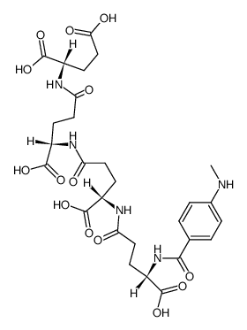 L-Glutamic acid, N-[N-[N-[N-[4-(methylamino)benzoyl]-L-γ-glutamyl]-L-γ-glutamyl]-L-γ-glutamyl]- 结构式