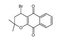 4-溴-3,4-二氢-2,2-二甲基-2H-萘并[2,3-b]吡喃-5,10-二酮 结构式