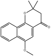 2,3-二氢-6-甲氧基-2,2-二甲基-4H-萘并[1,2-b]吡喃-4-酮 结构式
