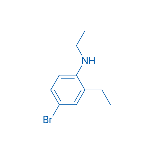 4-溴-N,2-二乙基苯胺 结构式