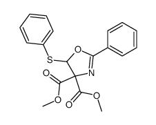 4,4(5H)-Oxazoledicarboxylic acid, 2-phenyl-5-(phenylthio)-, 4,4-dimethyl ester 结构式