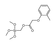 Acetic acid, 2-(2-methylphenoxy)-, (trimethoxysilyl)methyl ester 结构式