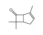 Bicyclo[3.2.0]hept-3-en-6-one, 4,7,7-trimethyl-, (1R,5R)- 结构式