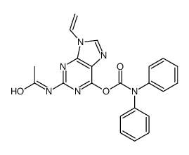 2-(乙酰氨基)-9-乙烯基-9H-嘌呤-6-二苯氨基甲酸酯 结构式