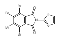 1H-Isoindole-1,3(2H)-dione,4,5,6,7-tetrabromo-2-(2-thiazolyl)- 结构式